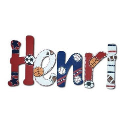 Sports Theme Letters - Wall Letters