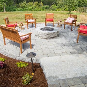 Outdoor Kitchen, Firepit, Patio, Stairs, Retaining Wall and Flowerbeds