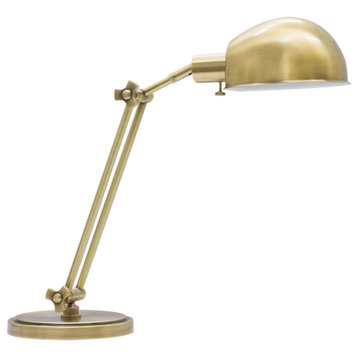 Addison Adjustable Pharmacy Desk Lamp, Antique Brass