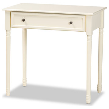 Allegra Traditional White 1-Drawer Console Table