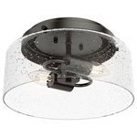 Hunter - Hunter 19015 Hartland - Two Light Cylinder Flush Mount - The Hartland 2 Light Flush Mount delivers a reviseHartland Two Light C Noble Bronze Seeded  *UL Approved: YES Energy Star Qualified: n/a ADA Certified: n/a  *Number of Lights: Lamp: 2-*Wattage:60w E26 Medium Base bulb(s) *Bulb Included:No *Bulb Type:E26 Medium Base *Finish Type:Noble Bronze