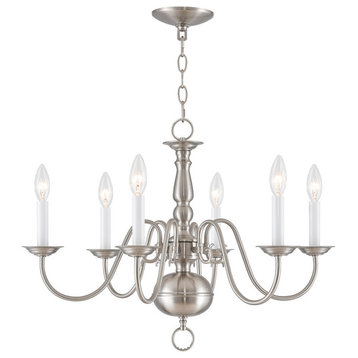 Williamsburgh Chandelier, Imperial Bronze and Brushed Nickel