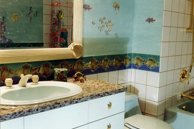 Inspiration for a tropical bathroom remodel in Other