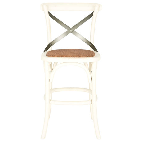 Safavieh Eleanor Counter Stool, Distressed Ivory