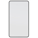 Glass Warehouse - 22" W X 40" H Radius Corner Stainless Steel Framed Mirror, Black - The simple curved corners of our stunning Trinity mirror will complement any modern décor. Mount it or prop it against the wall. Hang it horizontally or vertically. Whatever you choose, this beautiful mirror will bounce the light around any room of your home.