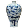 Chinese Blue White Porcelain Flowers Theme Vase Display Hws2877