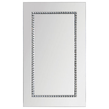 Ren Wil MT1216 Embedded Jewels 40" x 24" Modern Bling Wall Mirror - Chrome