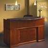 Mayline Sorrento Reception Desk with Marble Counter-Bourbon Cherry