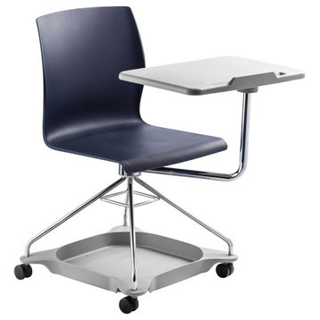 NPS Go Series 34" Ergonomically Designed Modern Plastic Chair in Blue