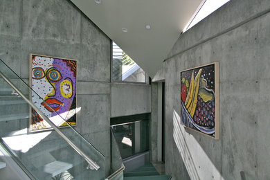 Inspiration for a modern staircase remodel in Los Angeles