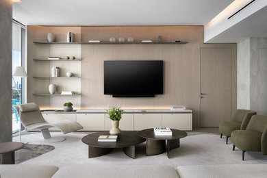 Living room - mid-sized contemporary living room idea in Miami