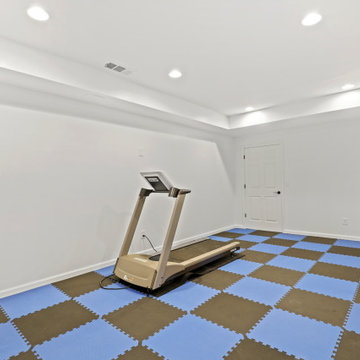 Basement With Exterior Pool & Porch Renovation