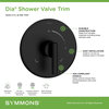Symmons Dia Shower Valve Trim Kit Wall Mounted, Single Handle, Matte Black