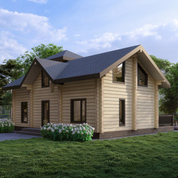 Glulam log cabins-Glulam log houses