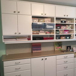 Custom Craft Room with Ample Storage - Storage Cabinets