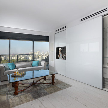 a sliding wardrobe in living room