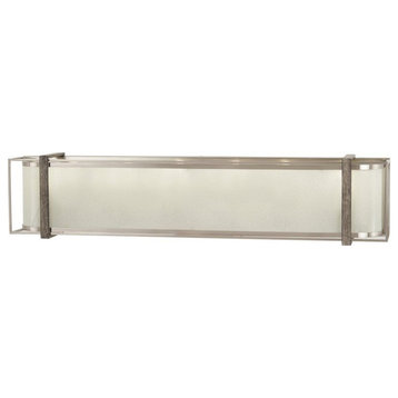 Tyson's Gate 6-Light Bath, Brushed Nickel and Shale Wood