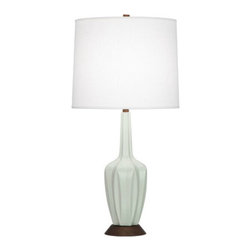 Robert Abbey Cecilia Small Table Lamp, Cedadon Glazed - Table Lamps