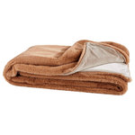 Madura - Throw BIANCA, Medium Brown, 55.1"x55.1" - The new Bianca throw in immaculate ivory is sumptuously soft and perfect for wrapping up warm in the depths of winter. We never use animal fur and have chosen an ultra-plush and easy-care faux fur material for this comfy throw.