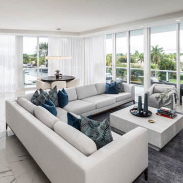 Fort Lauderdale Penthouse Waterfront Living Room