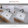 STYLISH 22"Dual Mount Single Bowl White Composite Granite Kitchen Sink