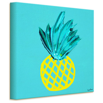 Pineapple Wrapped Canvas Tropical Wall Art