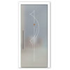 Frameless Glass Pocket Sliding Door, 40"x84", Recessed Grip, Semi-Private