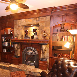 Mediterranes Wohnzimmer in Detroit