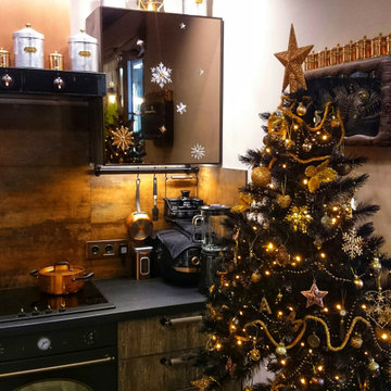 Steampunk christmas black and copper