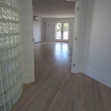 WATER MILL: 4" RED OAK INSTALLED AND PICKLED - 3 COATS BONA TRAFFIC SATIN