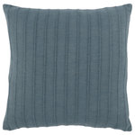 Kosas Home - Hendri 22" Square Throw Pillow, Sea Blue - Add a touch of style to your home with this beautiful throw pillow. The raised strope pattern not only adds texture and dimenions but is also a great eye-catcher while still complimenting your space visually. A soft feather blend insert gives this pillow a lavish supportive feel that makes this pillow as comfortable as it is beautiful.