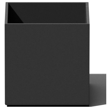 Veadek Geo Series Cube 5" Planter, Black, 5 Inch, 1 Pack