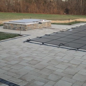 Pool deck after