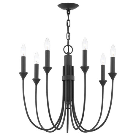 Cate 7 Light Chandelier Forged Iron Frame