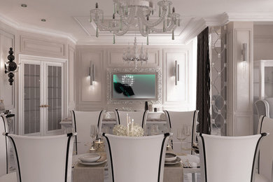 Идея дизайна: гостиная комната в классическом стиле