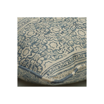 Batik Motif Rectangular Cushion, Andrew Martin Mayfly, Blue