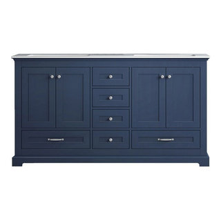 Dukes 60" Navy Blue Double Vanity - Transitional - Bathroom Vanities ...