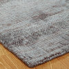 AERO Spa Marl Hand Made Silkette Area Rug, Gray, 2'6"x10'