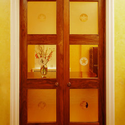 Pair of American Black Walnut and Glass doors designed and made by Tim Wood - Internal Doors