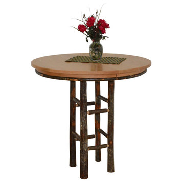 Hickory Round Bar Table, Natural Finish, 42" Round
