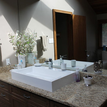 Aquabrass lav basin with Riobel faucet