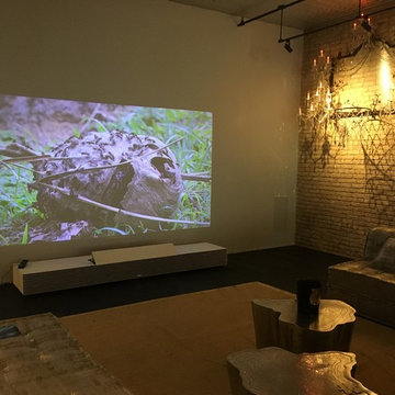 Sony 4K Ultra Short Throw Projector in Luxurious Soho Loft
