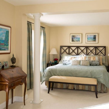 French Inspired Transitional Home: Bedroom