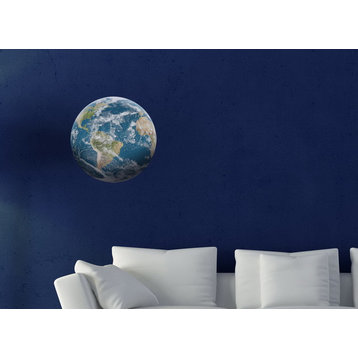 High Resolution Earth Print on Adhesive Wall Vinyl