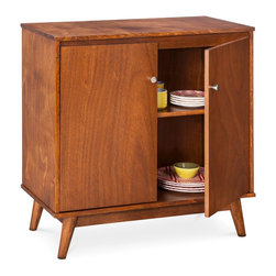 Porter Mid Century Modern Storage Cabinet - Brown - Products