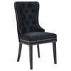 Set of 2 Velvet Side Chair, Black