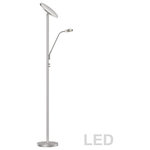 Dainolite - Dainolite 801LEDF-SN MotherandSon, 72" 23W 3 LED Floor Lamp - 801LEDF-SNMounting Direction: Down  Dimable:MotherandSon 72 Inch Satin Nickel *UL Approved: YES Energy Star Qualified: YES ADA Certified: n/a  *Number of Lights: 2-*Wattage:35w LED bulb(s) *Bulb Included:Yes *Bulb Type:LED *Finish Type:Satin Nickel