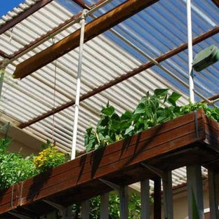 Window Boxes Mounted on Deck Railing