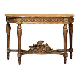 DORIS CARVED WOOD CONSOLE - Console Tables