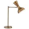 Antique Brass Aluminum Pisa Swing Arm Table Lamp